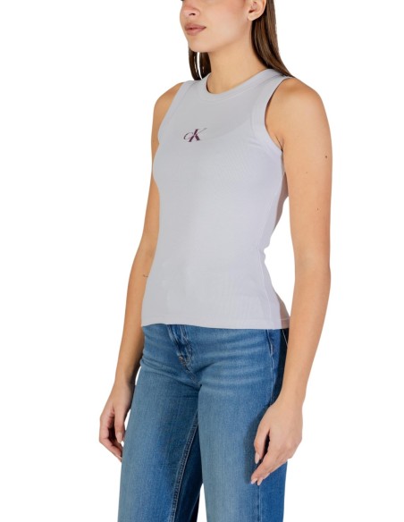 Calvin Klein Jeans débardeur femme lilas coton stretch