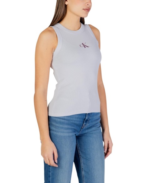 Calvin Klein Jeans débardeur femme lilas coton stretch