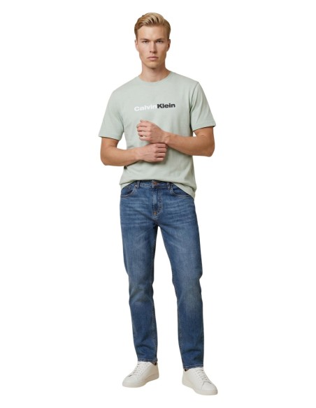 Calvin Klein Jeans t-shirt homme bleu azur imprimé