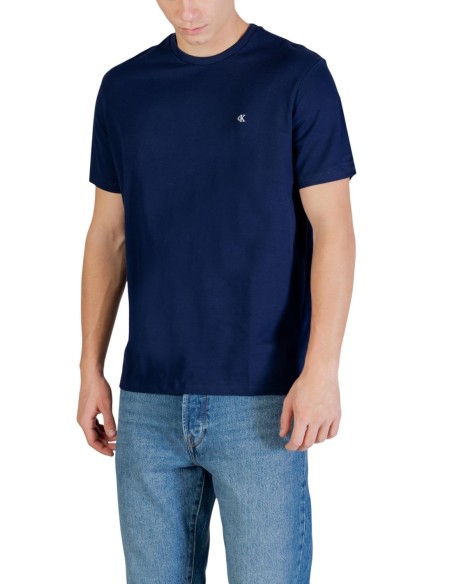 Calvin Klein Jeans t-shirt homme bleu coton