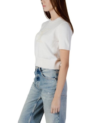 Calvin Klein Jeans pull femme beige coton