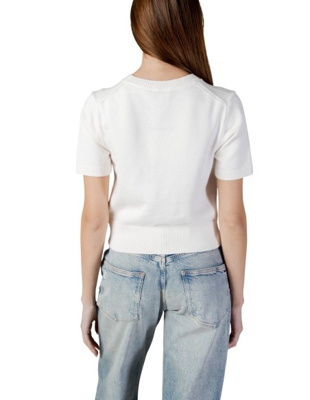 Calvin Klein Jeans pull femme beige coton