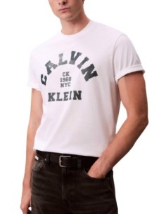 Calvin Klein Jeans t-shirt homme blanc imprimé