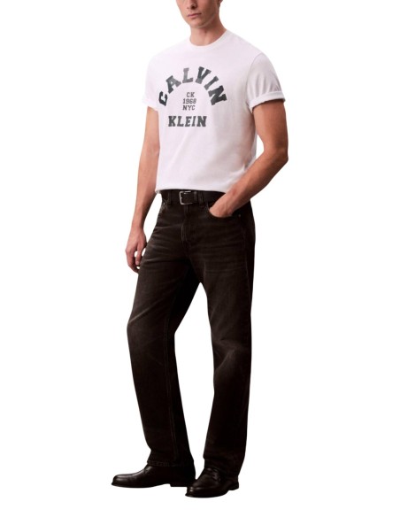 Calvin Klein Jeans t-shirt homme blanc imprimé