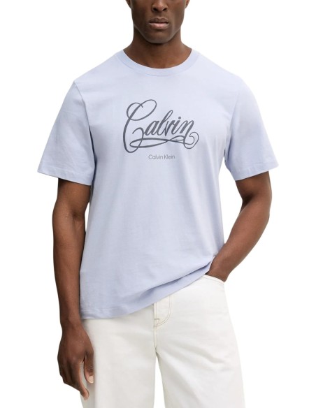 Calvin Klein Jeans t-shirt homme bleu imprimé