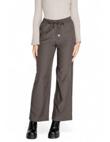Only pantalon femme gris à lacets – Hiver