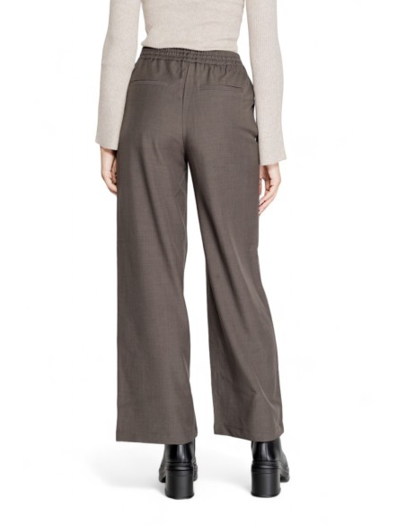 Only pantalon femme gris à lacets – Hiver