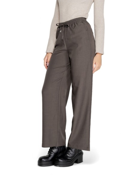 Only pantalon femme gris à lacets – Hiver