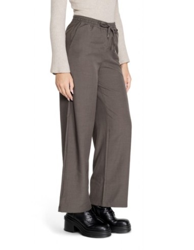 Only pantalon femme gris à lacets – Hiver