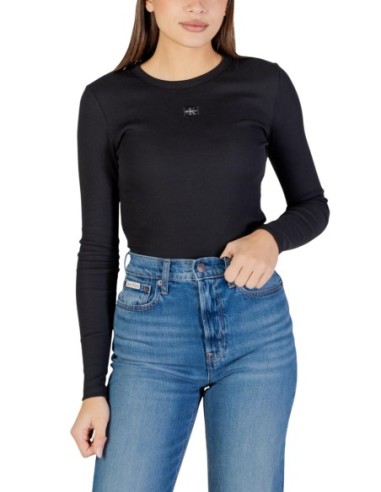Calvin Klein Jeans t-shirt femme noir manches longues