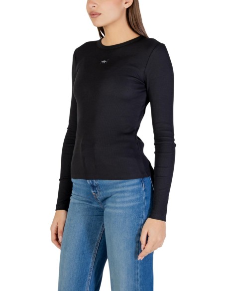 Calvin Klein Jeans t-shirt femme noir manches longues