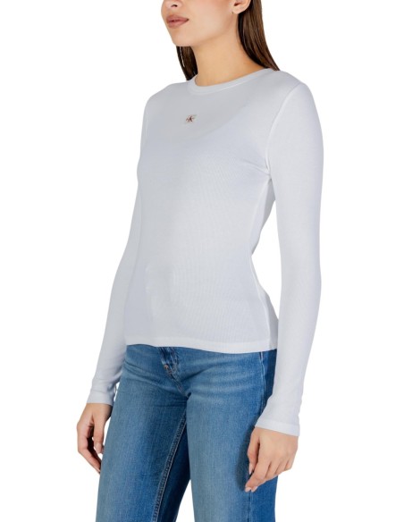 Calvin Klein Jeans t-shirt femme blanc manches longues