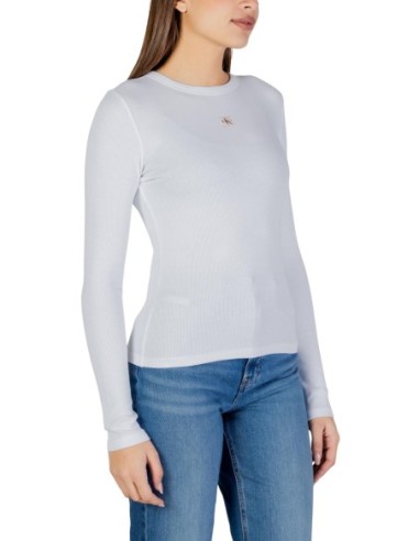 Calvin Klein Jeans t-shirt femme blanc manches longues