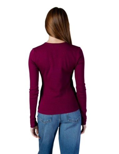 Calvin Klein Jeans t-shirt femme bordeaux manches longues