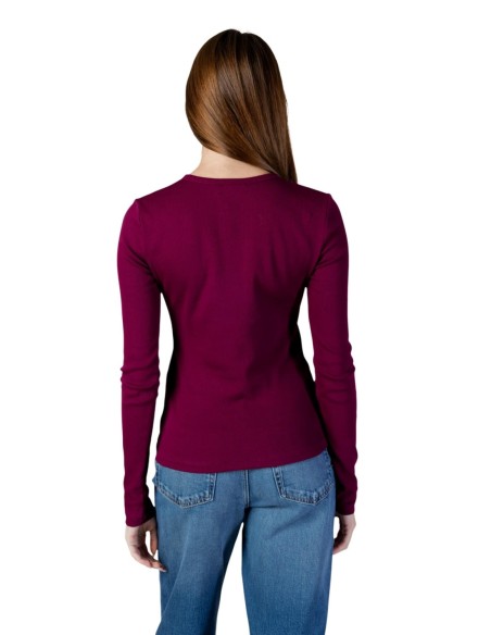 Calvin Klein Jeans t-shirt femme bordeaux manches longues