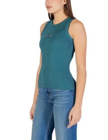 Calvin Klein Jeans débardeur femme vert coton