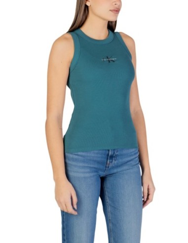 Calvin Klein Jeans débardeur femme vert coton