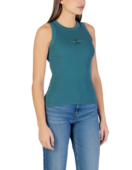 Calvin Klein Jeans débardeur femme vert coton