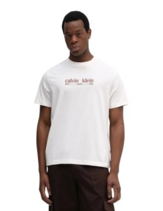 Calvin Klein Jeans t-shirt homme beige CK NYC