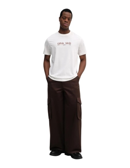 Calvin Klein Jeans t-shirt homme beige CK NYC