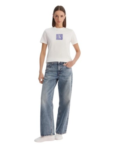 Calvin Klein Jeans t-shirt femme blanc imprimé