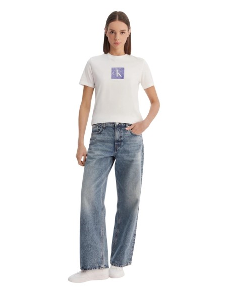Calvin Klein Jeans t-shirt femme blanc imprimé