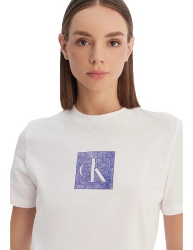 Calvin Klein Jeans t-shirt femme blanc imprimé