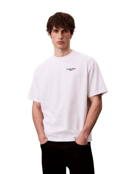 Calvin Klein Jeans t-shirt homme blanc coton