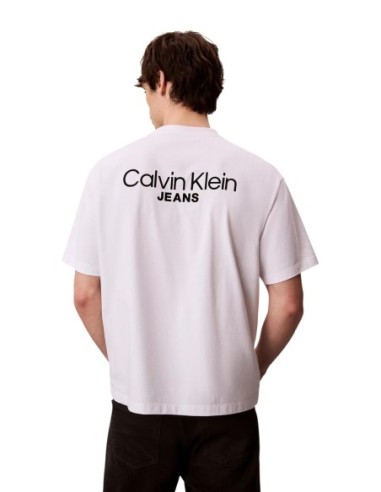 Calvin Klein Jeans t-shirt homme blanc coton