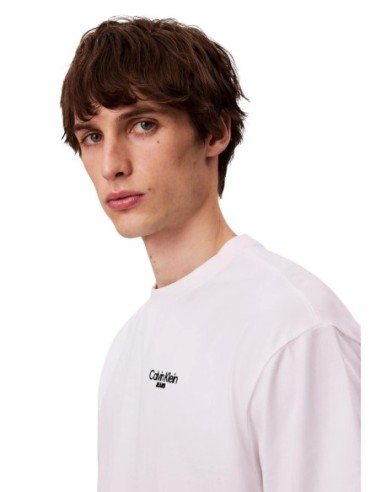 Calvin Klein Jeans t-shirt homme blanc coton