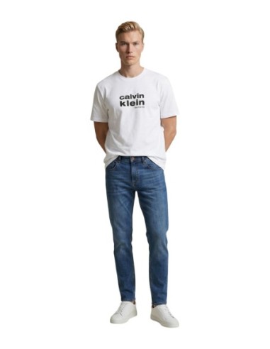 Calvin Klein Jeans t-shirt homme blanc imprimé CKJ