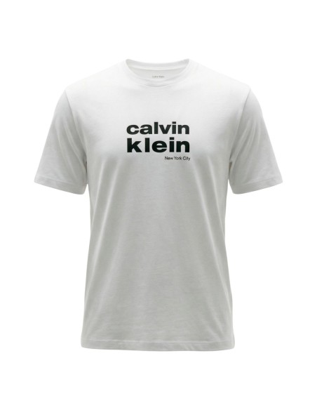 Calvin Klein Jeans t-shirt homme blanc imprimé CKJ