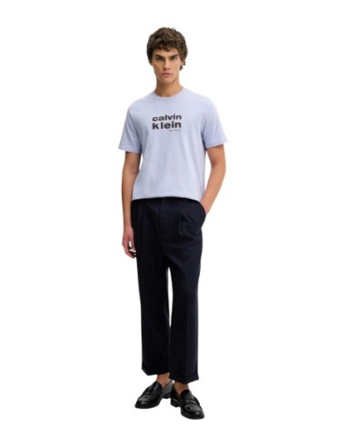 Calvin Klein Jeans t-shirt homme lilas imprimé