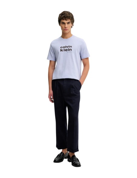 Calvin Klein Jeans t-shirt homme lilas imprimé