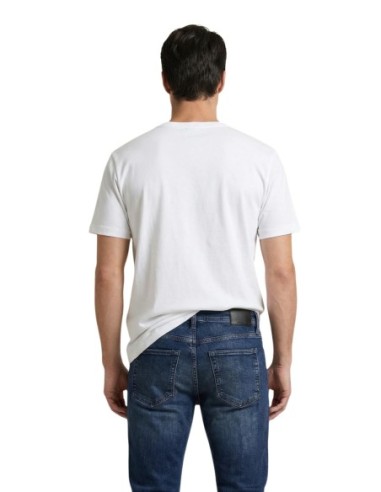 Calvin Klein Jeans t-shirt homme blanc imprimé
