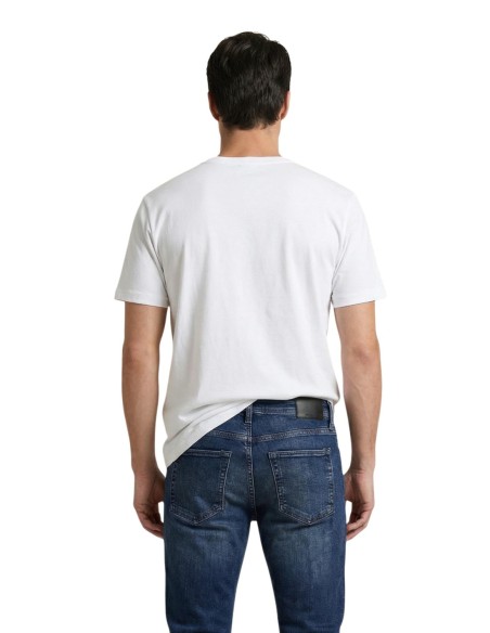 Calvin Klein Jeans t-shirt homme blanc imprimé