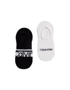 Calvin Klein Jeans chaussettes footie femme noires lot 2