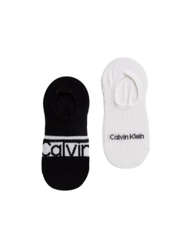 Calvin Klein Jeans chaussettes footie femme noires lot 2