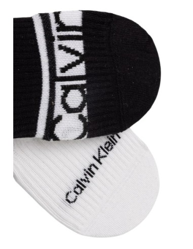 Calvin Klein Jeans chaussettes footie femme noires lot 2