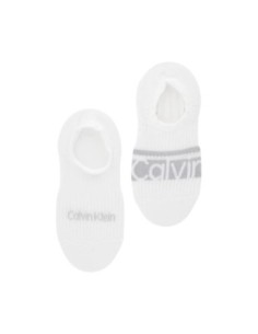 Calvin Klein Jeans chaussettes footie femme blanches lot 2