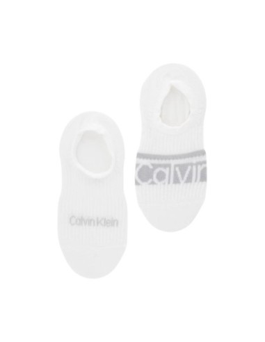 Calvin Klein Jeans chaussettes footie femme blanches lot 2