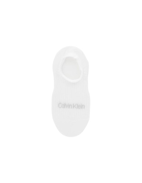 Calvin Klein Jeans chaussettes footie femme blanches lot 2