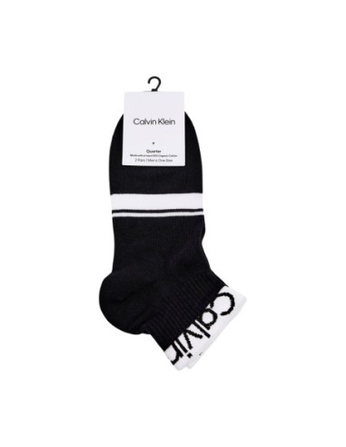 Chaussettes quarter logo noires CKJ – lot de 2