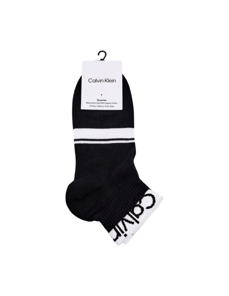 Chaussettes quarter logo noires CKJ – lot de 2