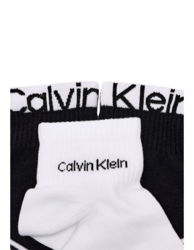 Chaussettes quarter logo noires CKJ – lot de 2