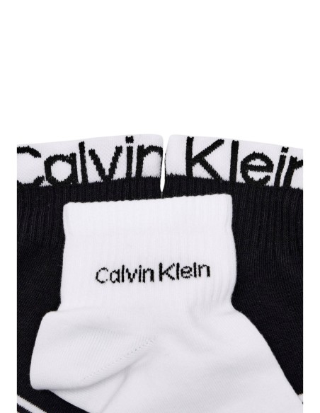 Chaussettes quarter logo noires CKJ – lot de 2