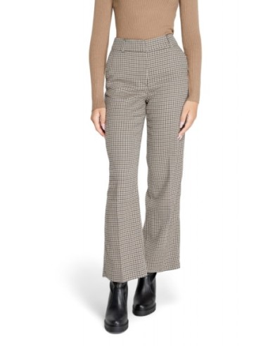 Only pantalon femme beige à carreaux – Hiver