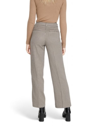 Only pantalon femme beige à carreaux – Hiver