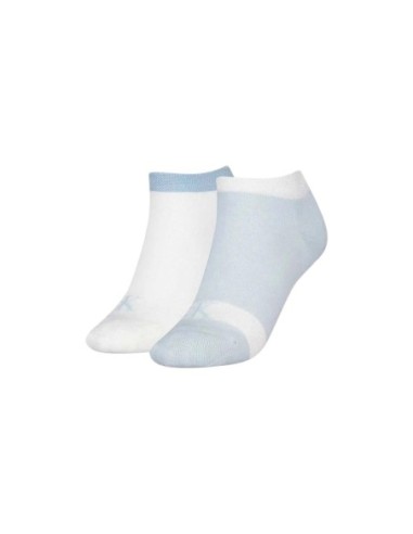 Calvin Klein Jeans chaussettes femme bleu azur lot 2