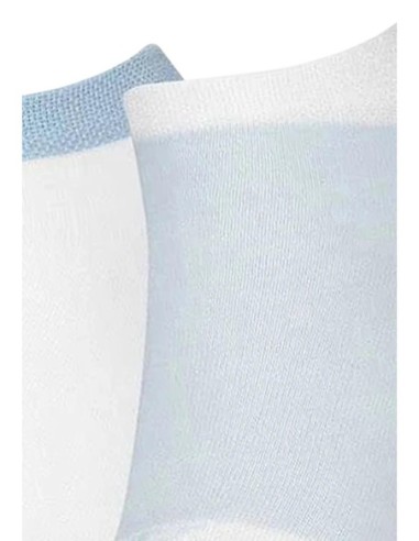 Calvin Klein Jeans chaussettes femme bleu azur lot 2
